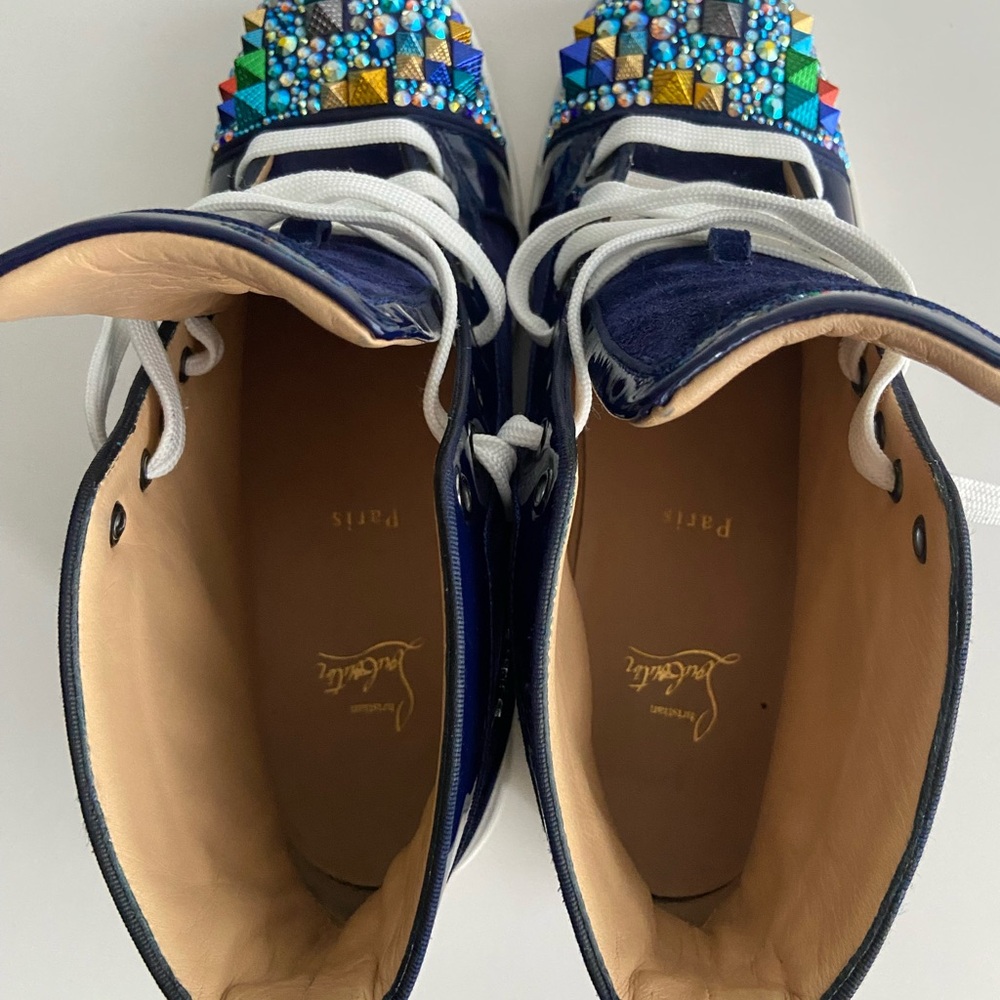 Christian Louboutin Mixkeolouis Flat Suede Multicolor Sneakers - Picture 3 of 7